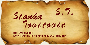 Stanka Tovitović vizit kartica